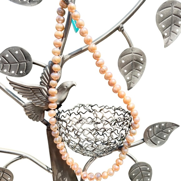 EFFY Women's Sterling Silver & 7-8MM Peach Freshwater Pearl Necklace NWT - Picture 4 of 7